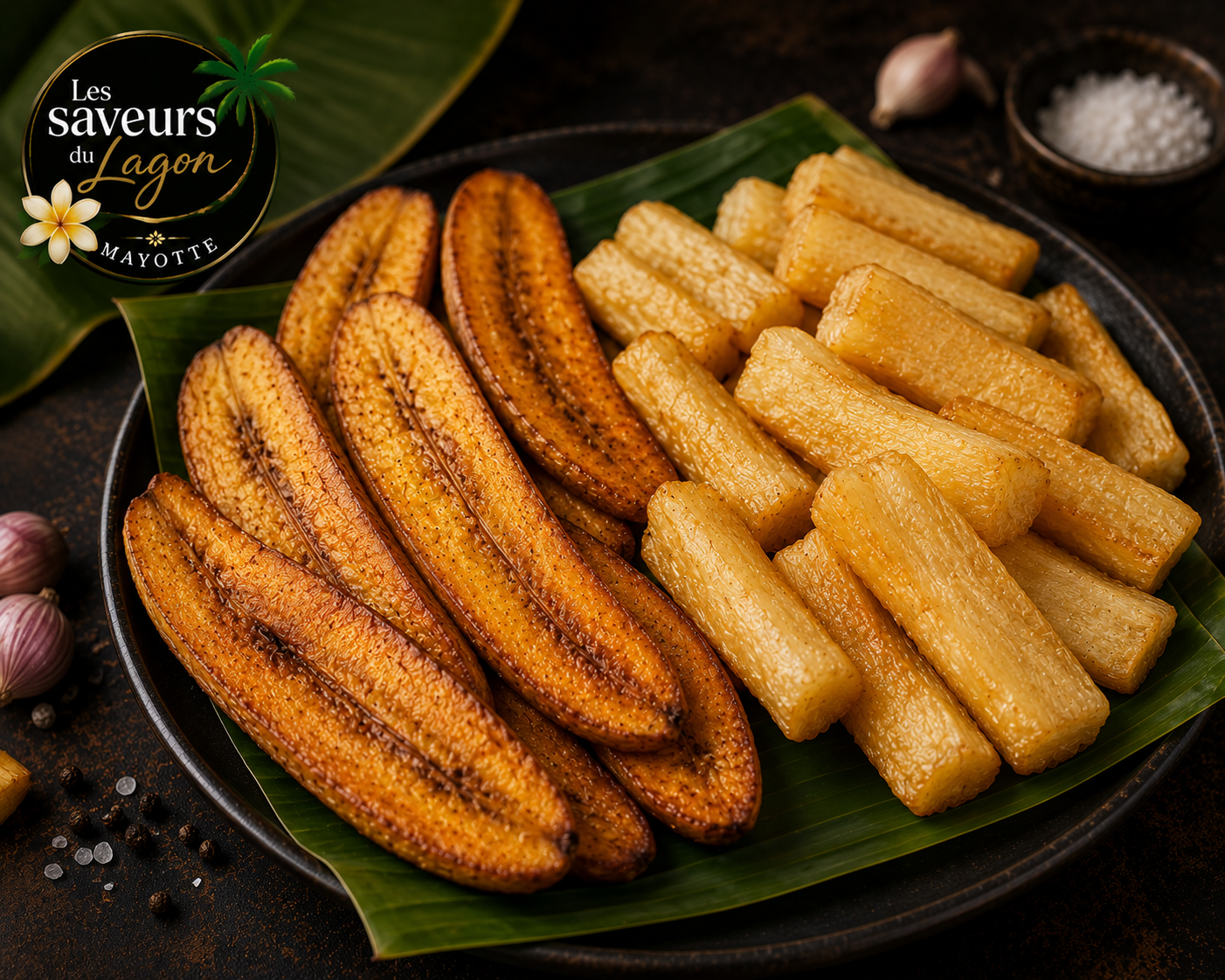 Banane verte frits